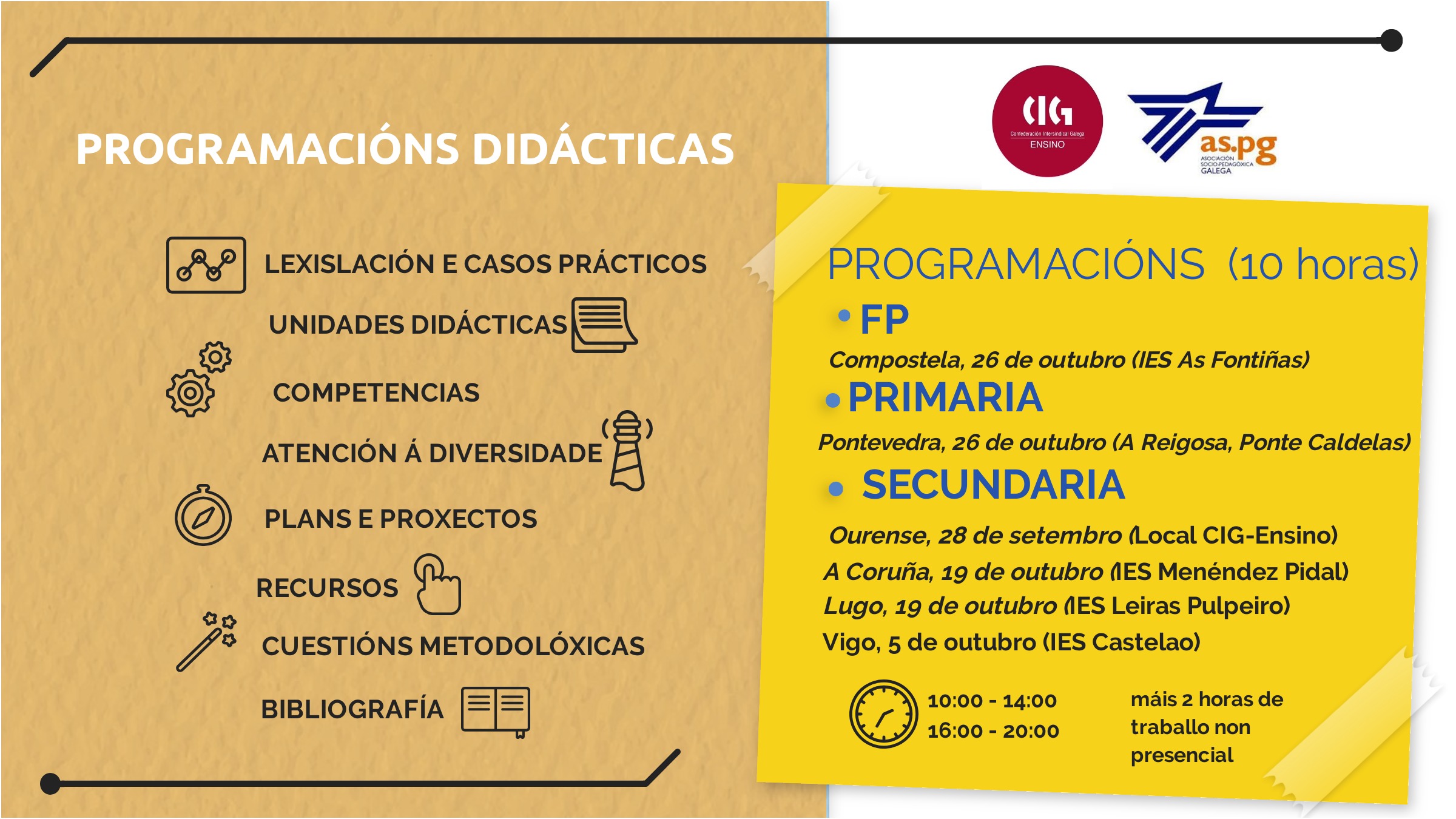 Programacion Escolar Programacións didácticas para Primaria, Secundaria e FP - CIG Ensino