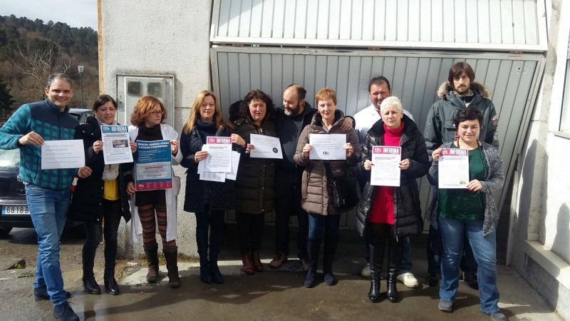 Concentracións nos centros de atención á discapacidade polas melloras laborais e un convenio galego do sector