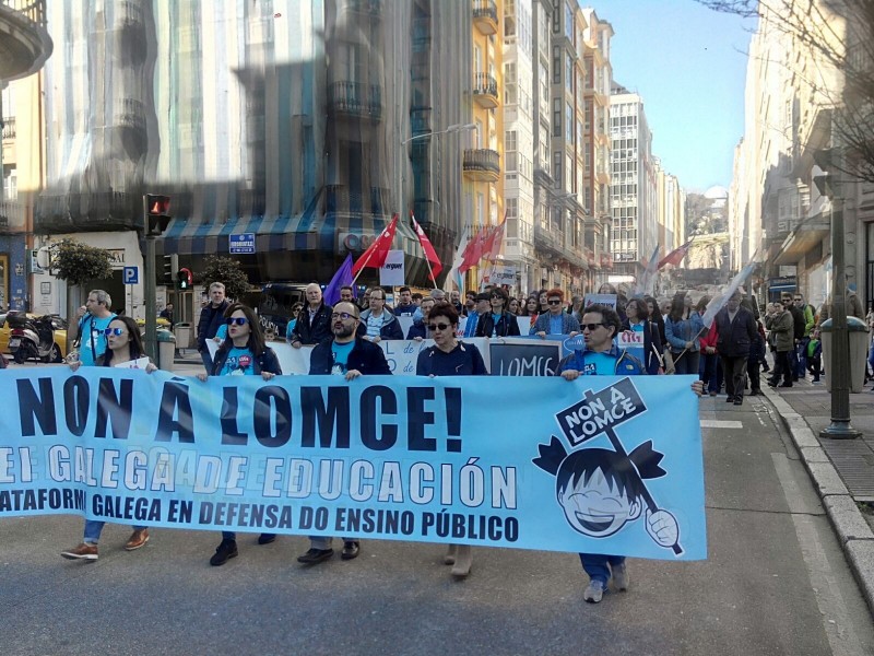A Plataforma Galega en Defensa do Ensino Público valora moi positivamente o masivo seguimento da folga