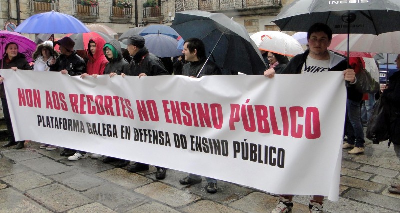 A CIG-Ensino valora positivamente a participación nas concentracións da Plataforma Galega en Defensa do Ensino Público
