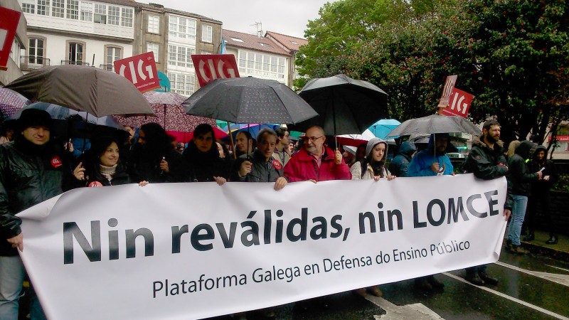 O estudantado galego secunda masivamente a folga contra a LOMCE e o decreto 3+2