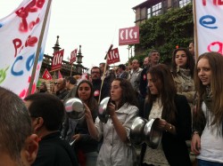 A CIG-ENSINO participou na concentración do día 18, na Quintana contra a reconversión dos IES en CIFP