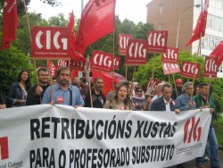 A CIG-Ensino convoca unha nova mobilización para o mércores 4 de xullo contra a eliminación do contrato de verán para o profesorado substituto 