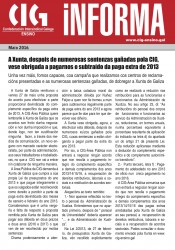 A Xunta, despois de numerosas sentenzas gañadas pola CIG, vese obrigada a pagarnos o subtraído da paga extra de 2013