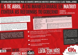 A CIG-Ensino mobilizarase en Madrid o 5 de abril contra as reformas do Goberno e polo dereito a decidir as condicións laborais
