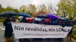 O 90% do alumnado de ESO e Bacharelato baleira as aulas en Galiza en rexeitamento da LOMCE e as reválidas